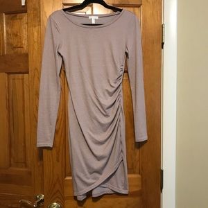 Nordstrom Leith Ruched Long Sleeve Dress | small